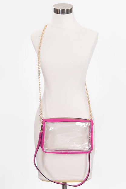 Hana - Clear Rectangle Stadium Concert Crossbody Bag