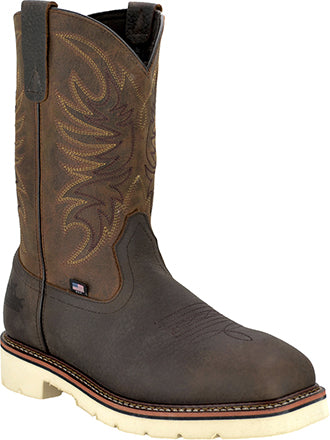 Square Toe Wellington – Pebble Bottom/Crazy Horse Upper – 11″ Safety Toe - 804-4331