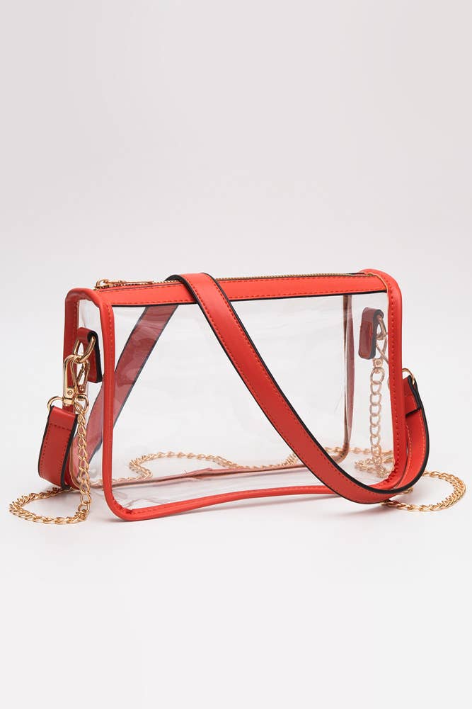 Hana - Clear Rectangle Stadium Concert Crossbody Bag
