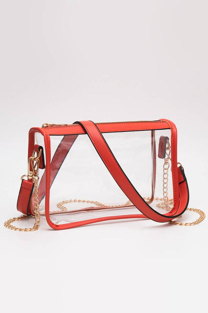 Hana - Clear Rectangle Stadium Concert Crossbody Bag