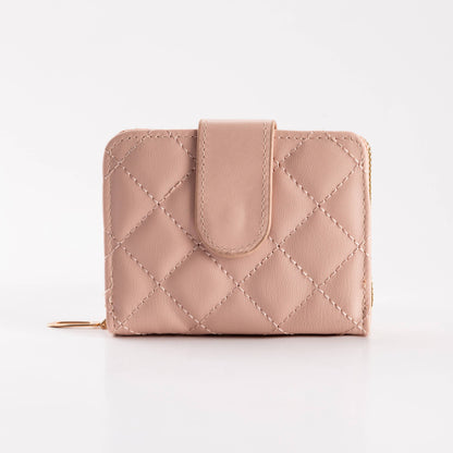 Hana - Diamond-Stitched Pattern Multi Slot  ID Window Wallet