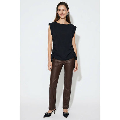 Naked Zebra - Ruched Side Short Sleeve Top