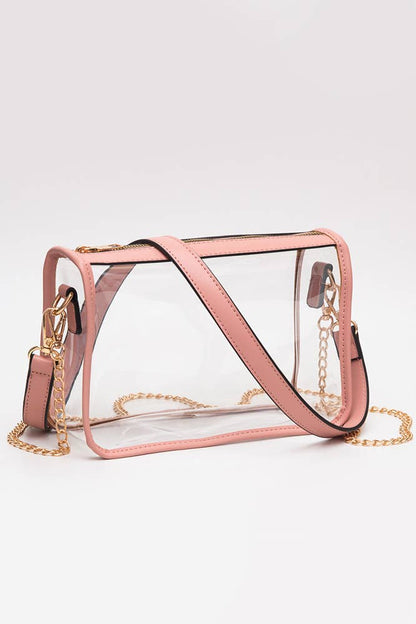 Hana - Clear Rectangle Stadium Concert Crossbody Bag