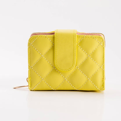 Hana - Diamond-Stitched Pattern Multi Slot  ID Window Wallet
