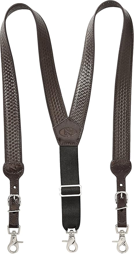 Nocona Leather Basketweave Men's Suspenders -N85124-02