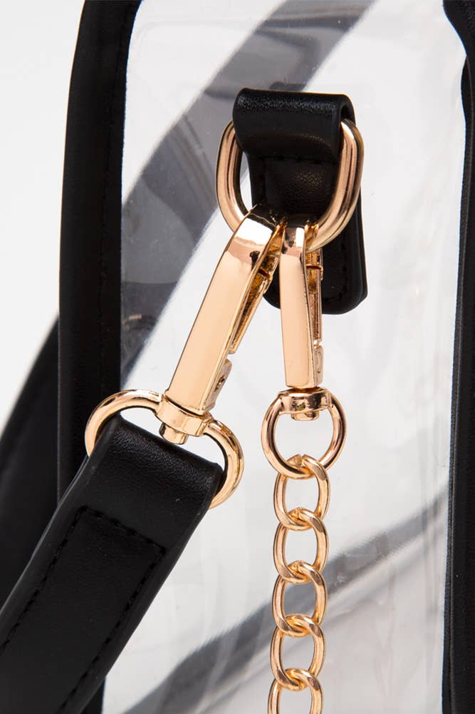 Hana - Clear Rectangle Stadium Concert Crossbody Bag