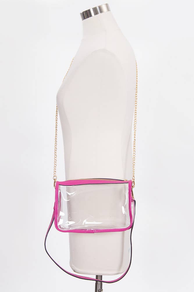 Hana - Clear Rectangle Stadium Concert Crossbody Bag