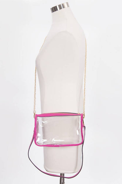 Hana - Clear Rectangle Stadium Concert Crossbody Bag