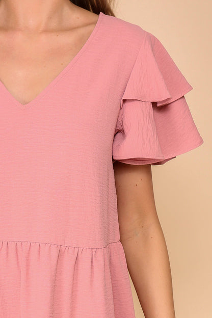 TIMING - Airflow Tiered Mini Dress
