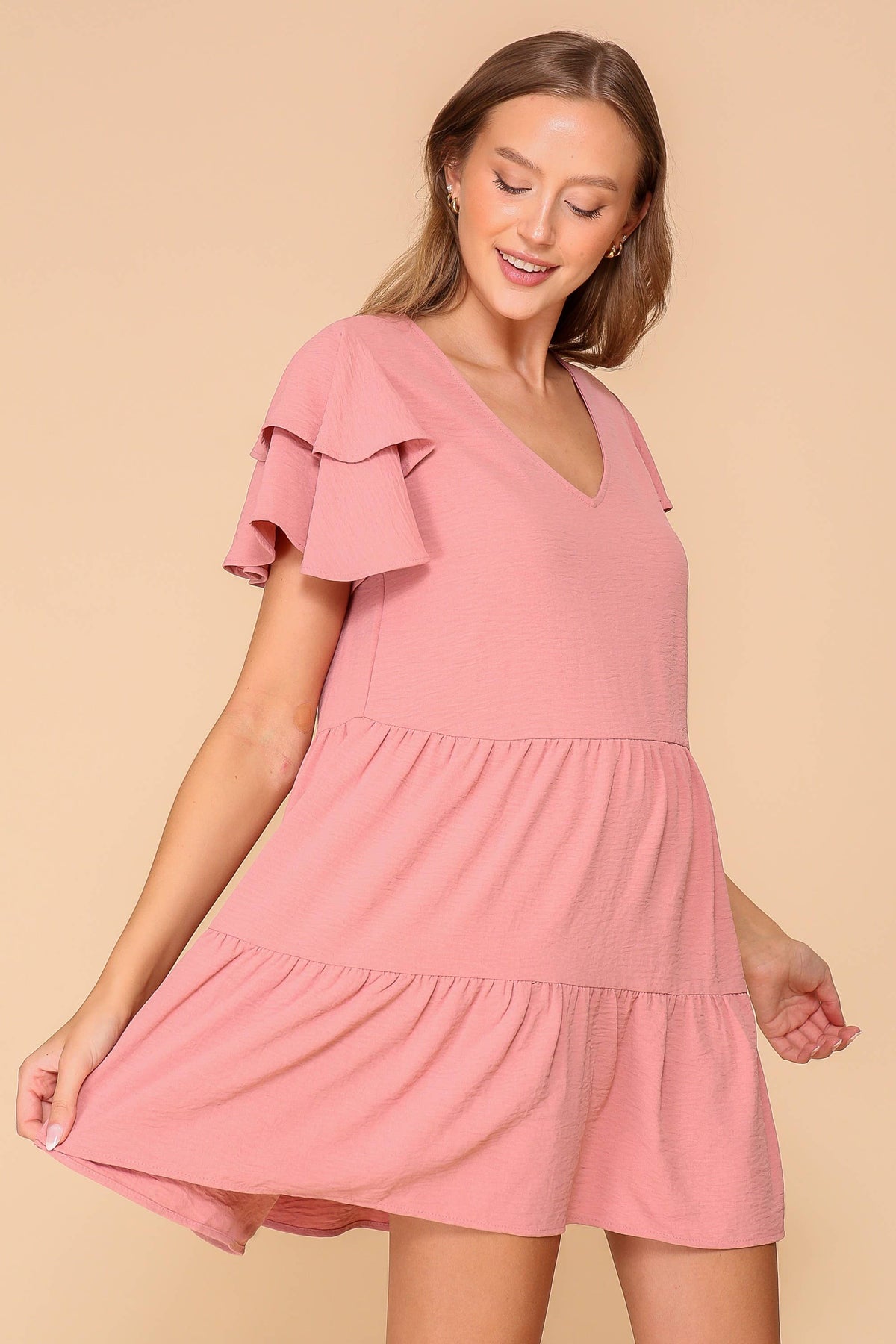 TIMING - Airflow Tiered Mini Dress