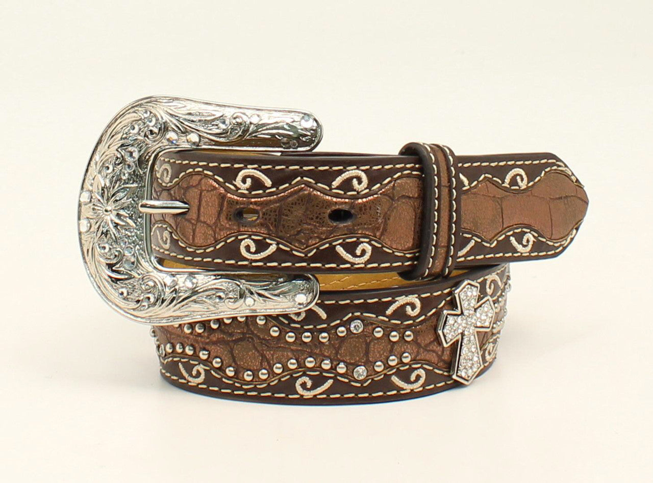 ARIAT GIRLS FAUX CROCODILE CROSS BELT - A1302802
