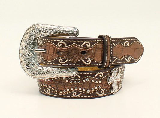 ARIAT GIRLS FAUX CROCODILE CROSS BELT - A1302802