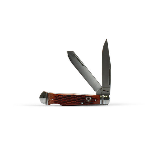 ARIAT LARGE 4 1/8' MUSKRAT BROWN - ACC KNIVES - A710010902