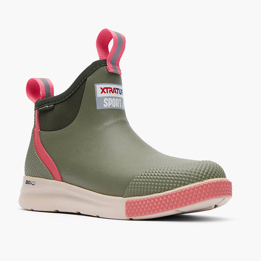 Kids Ankle Deck Boot - Olive