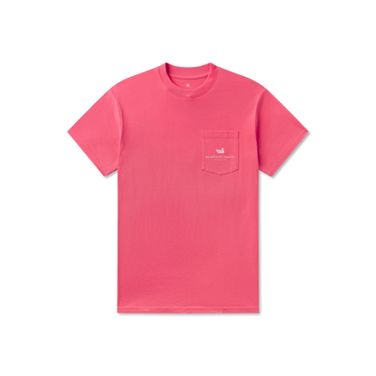 Pink shirt with logo on pocket