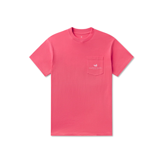 Pink shirt with logo on pocket