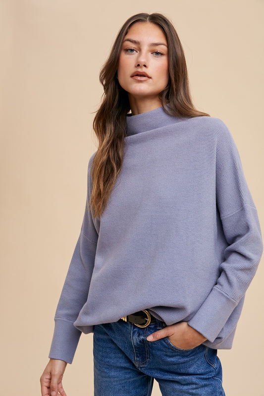 Oversized Fit Textured Sweater Tunic