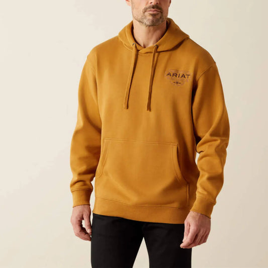 Ariat Mens Southwest Simple Hoodie Bone Brown