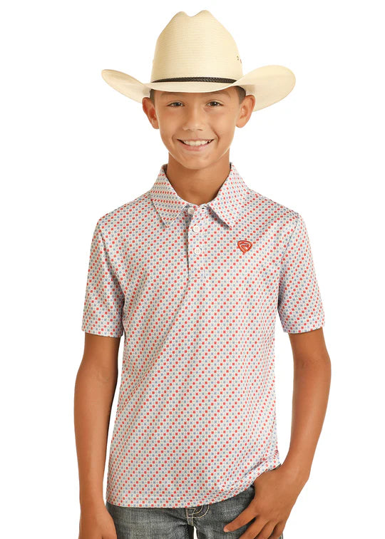 BOYS RR PRINTED MICRO GEO POLO - BB51T03964