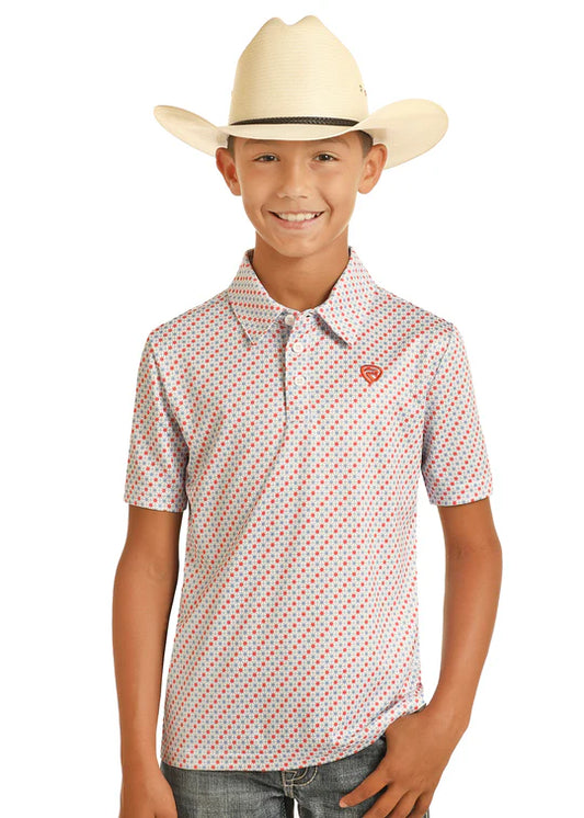BOYS RR PRINTED MICRO GEO POLO - BB51T03964