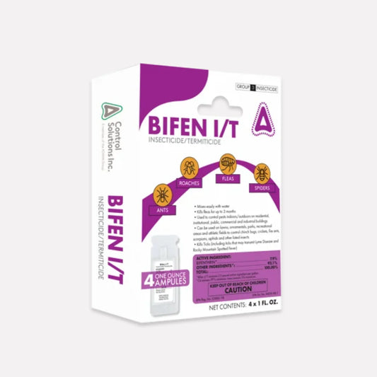 Bifen I/T insecticide and termiticide box, 4 ampules, controls ants, roaches, fleas, spiders