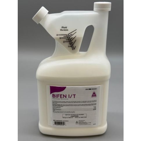 Bifen I/T insecticide liquid concentrate jug with measurement markings