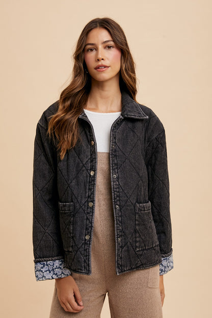 Quilted Denim Jacket