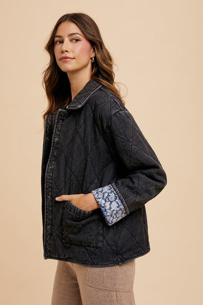 Quilted Denim Jacket