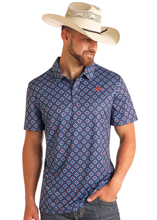 RR AZTEC PRINTED POLO - BM51T05996