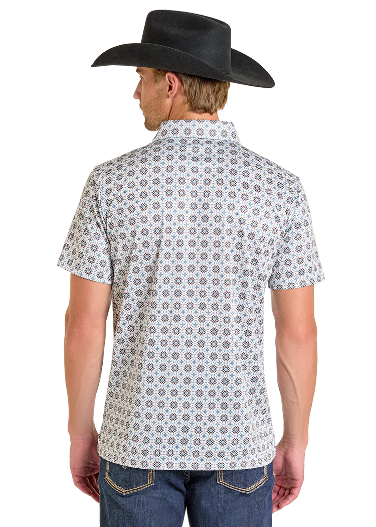 Southwestern Medallion Print Polo