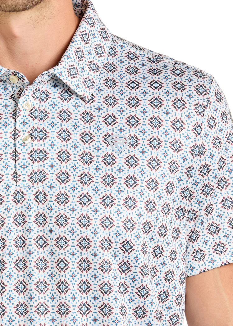 Southwestern Medallion Print Polo