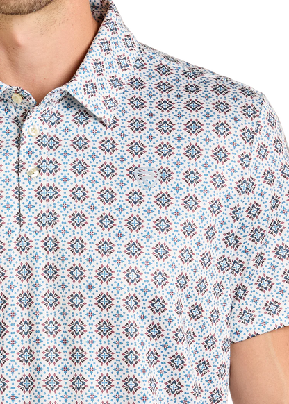 Southwestern Medallion Print Polo