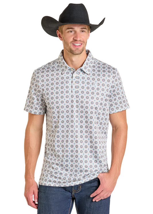 Southwestern Medallion Print Polo