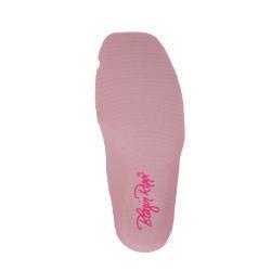 Pink insole with a brand logo on a white background