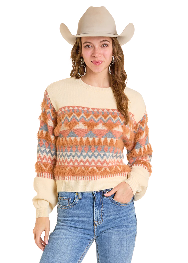 Geo Striped Sweater