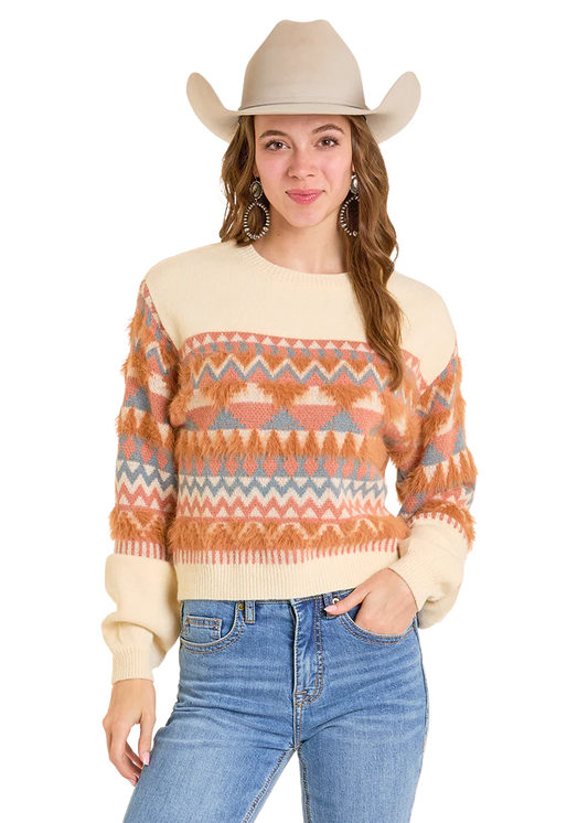 Geo Striped Sweater