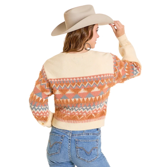 Geo Striped Sweater