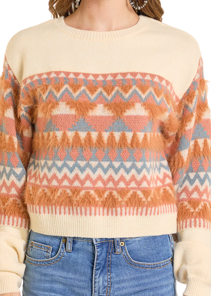 Geo Striped Sweater