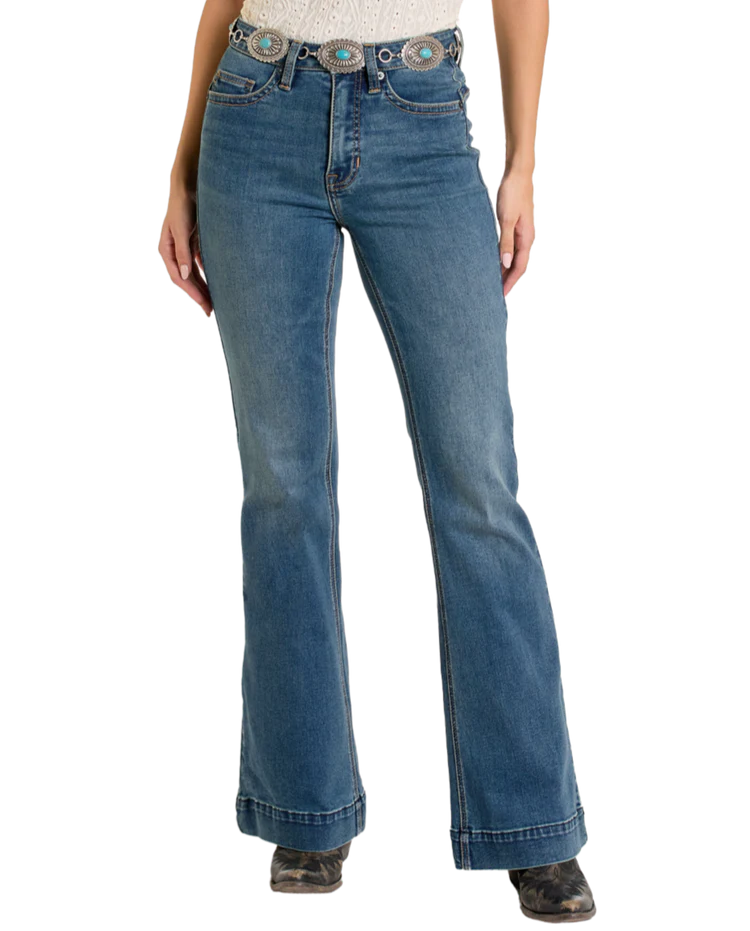 WOMAN'S High Rise Back Yoke Stitched Trousers