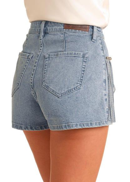 Extra Stretch Studded Fringe Shorts - BW68D06093