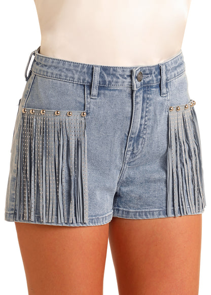 Extra Stretch Studded Fringe Shorts - BW68D06093