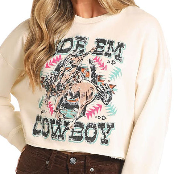 DENIM® RIDE EM COWBOY BOXY PULLOVER BW91T04534