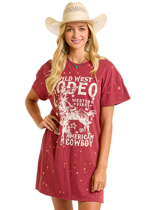women's cowgirl dress Women's Rock & Roll Cowgirl T-Shirt Dress – SACS Supply & Outfitters