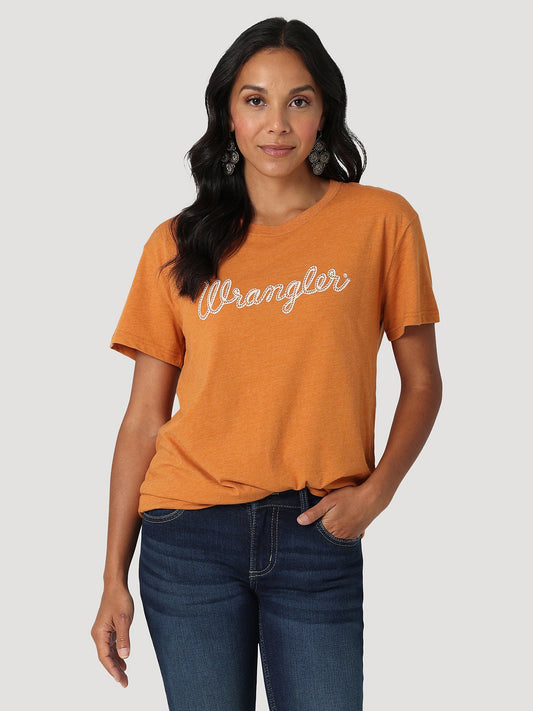 Women's Wrangler Rope Logo Boyfriend Tee - 112336243
