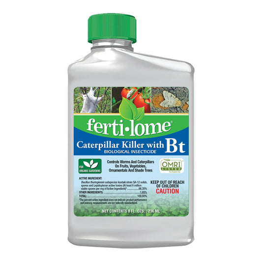 Ferti-lome Caterpillar Killer with Bt insecticide bottle for controlling garden caterpillars