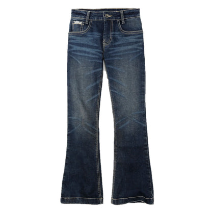 Girl's Violet Rinse Mid Rise Slim Jeans - CB23061005