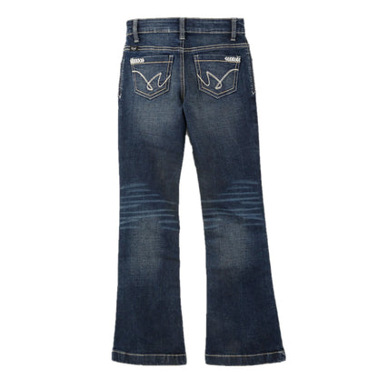 Girl's Violet Rinse Mid Rise Slim Jeans - CB23061005