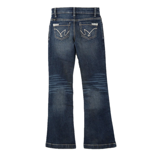 Girl's Violet Rinse Mid Rise Slim Jeans - CB23061005
