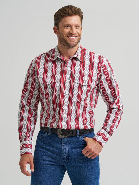 WRANGLER CHECOTAH RED MULTI PRINT - MENS SHIRT