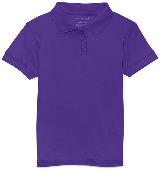 Jrs Short Sleeve Fitted Interlock Polo - Dark Purple